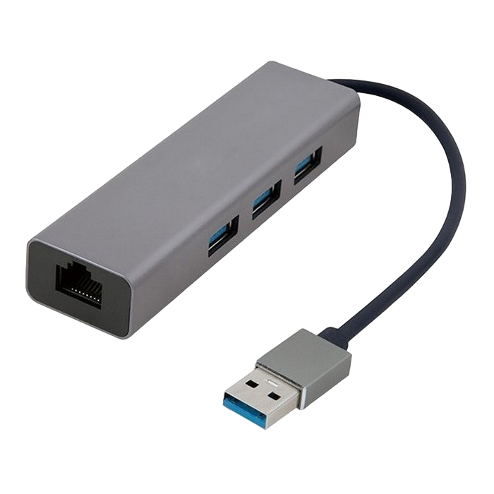 Hub 3-port with built-in LAN port Cablexpert A-AMU3-LAN-01