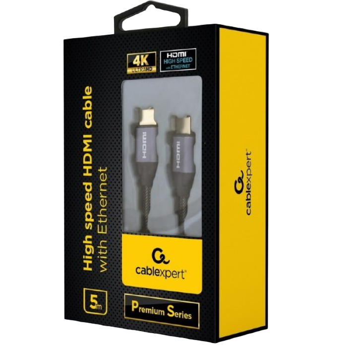 Видео кабель Cablexpert CCBP-HDMI-5M, HDMI (M) - HDMI (M), 5м, Чёрный