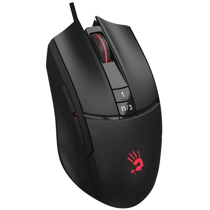 Gaming Mouse Bloody L65 Max, 100-12000 dpi, 7 buttons, RGB, 250 IPS, 35G, RGB, USB, Black