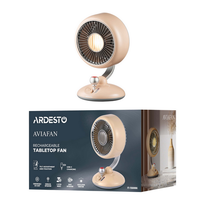 Ventilator Ardesto FT-F3600BG Axial Bej