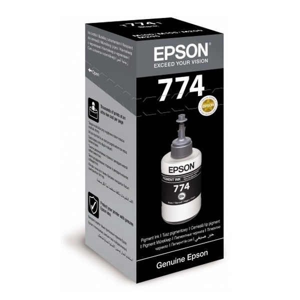 Recipient de cerneală Epson T774 Pigment Ink, C13T77414A, Negru