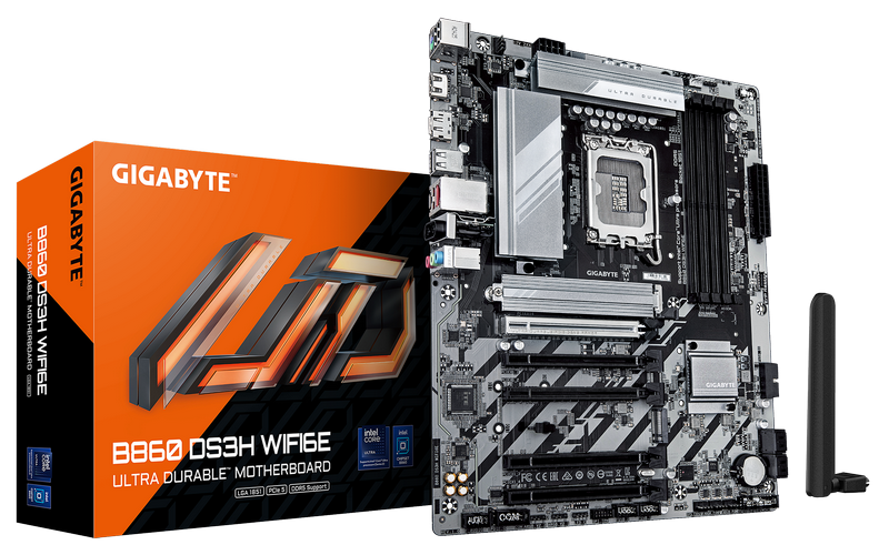 Материнская плата Gigabyte B860 DS3H WIFI6E, LGA1851, Intel B860, ATX