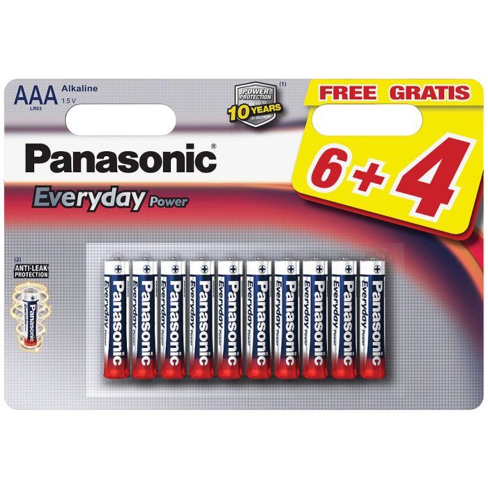 Батарейки Panasonic LR03REE, AAA, 10шт.