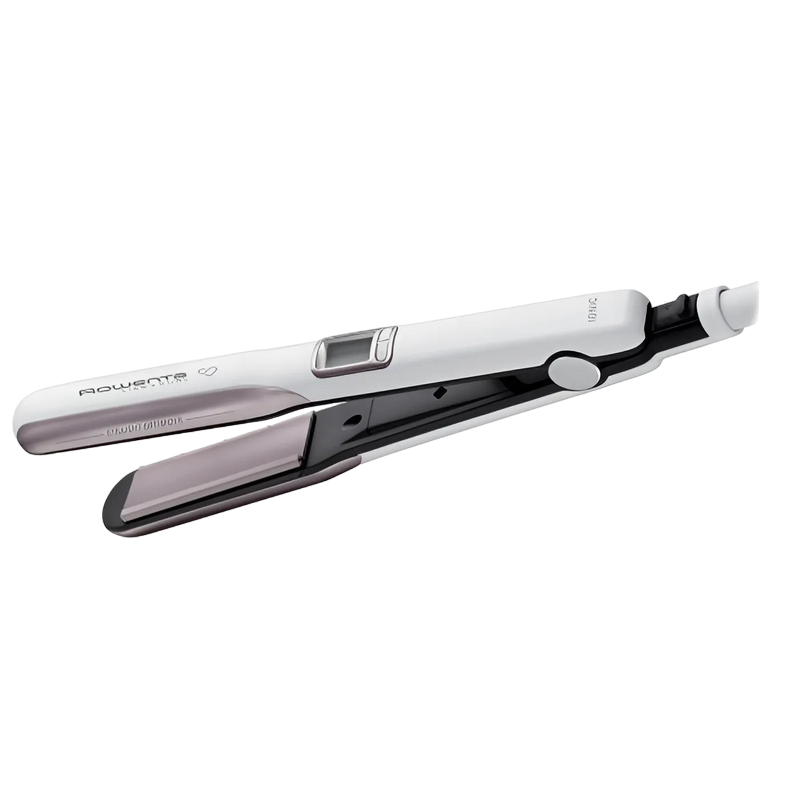 Placă de îndreptat părul Rowenta Premium Care Liss & Curl SF7660F0, Alb | Roz