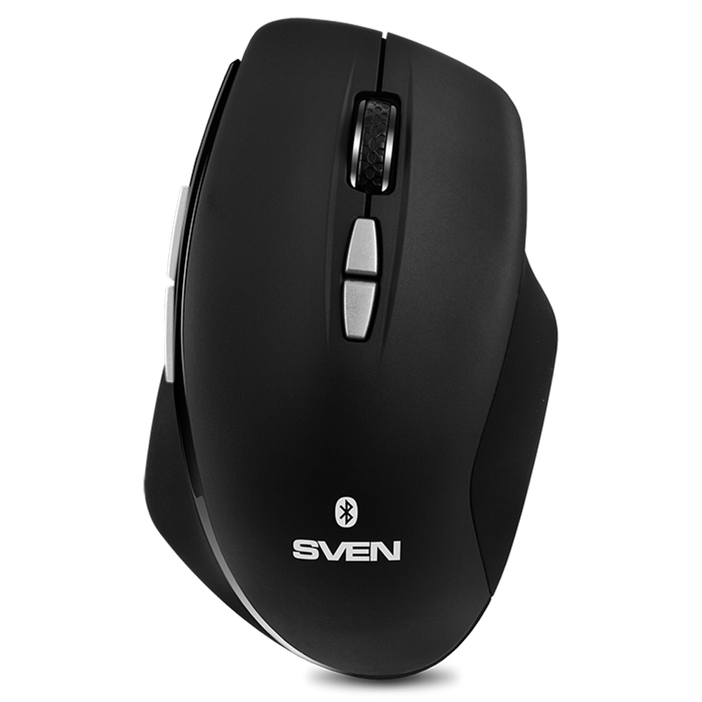 Wireless Mouse SVEN RX-590SW, Optical, 800-1600 dpi, 7 buttons,Ergonomic, 400 mAh, BT/2.4 Ghz, Black