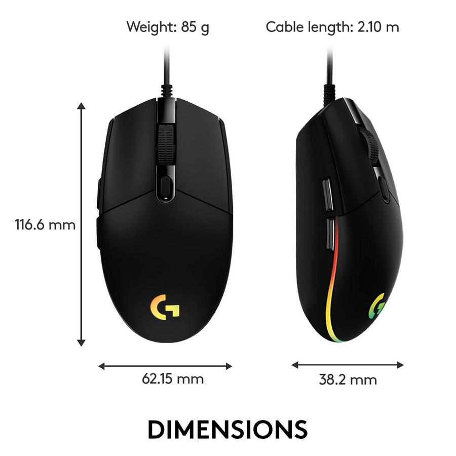 Игровая мышь Logitech G102, Чёрный