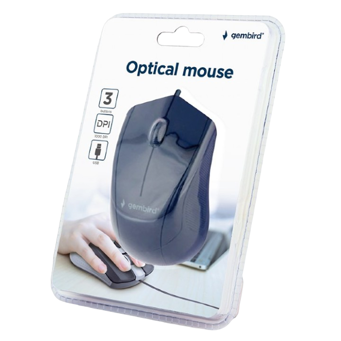 Мышь Gembird MUS-3B-02, Чёрный