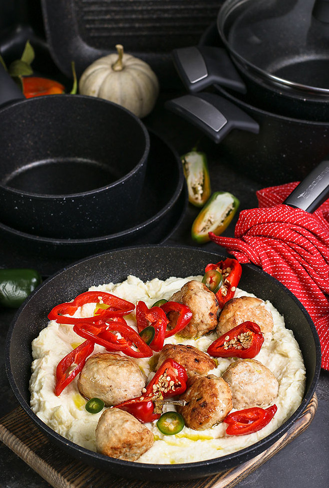 Сковорода polaris monolit-28f, 28см, чёрный Thumbnail 4