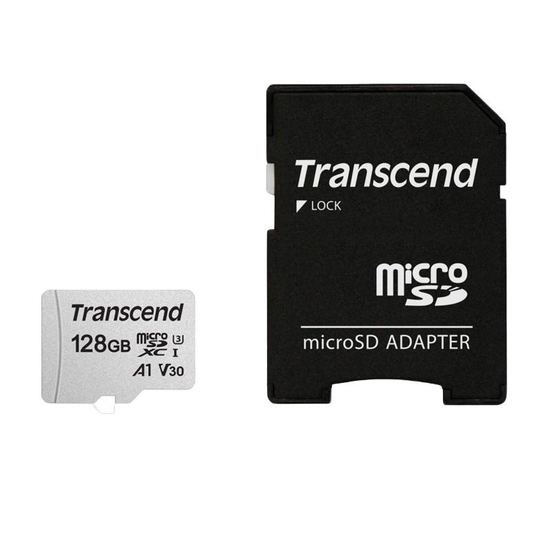 Карта памяти Transcend MicroSDXC Class 10, 128Гб (TS128GUSD300S-A)