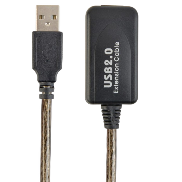 Cable USB,USB AM/AF, 5.0 m, Active  USB2.0, Cablexpert, UAE-01-5M