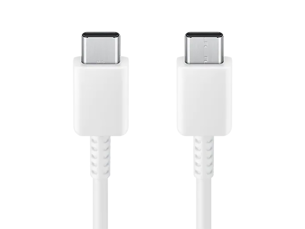 Cablu încărcare și sincronizare Samsung USB-C to USB-C Cable 3A, USB Type-C/USB Type-C, 1,8m, Alb
