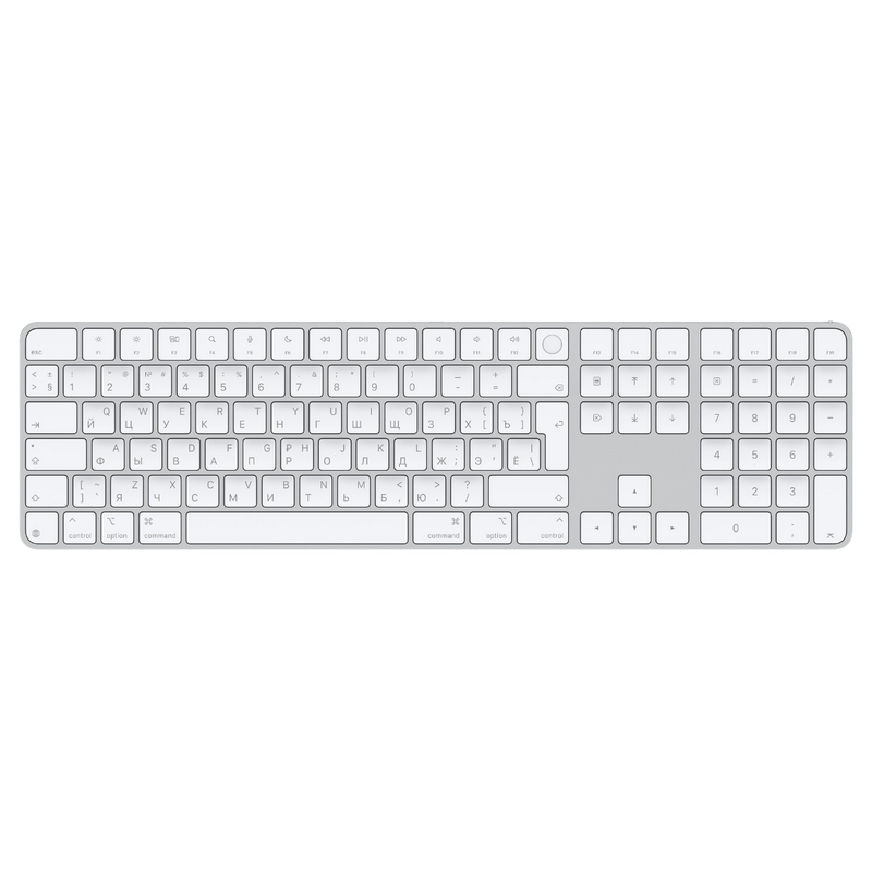 Tastatură Apple Magic Keyboard with Touch ID and Numeric Keypad A3119 USB-C, Fără fir, Alb
