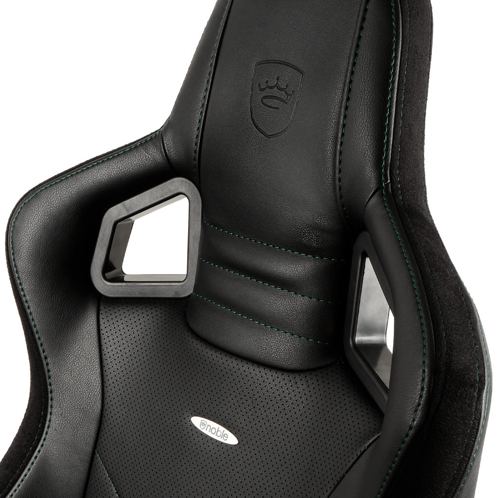 Игровое кресло Noblechairs Epic, Искусственная кожа, Черный/Зеленый