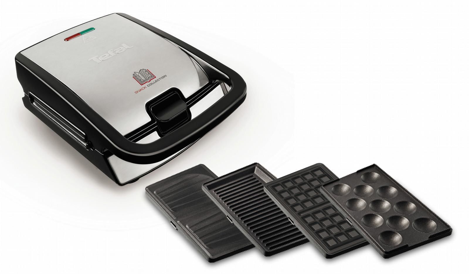Aparat pentru sandwich multifunctional Tefal SW854D16, Negru / Argintiu