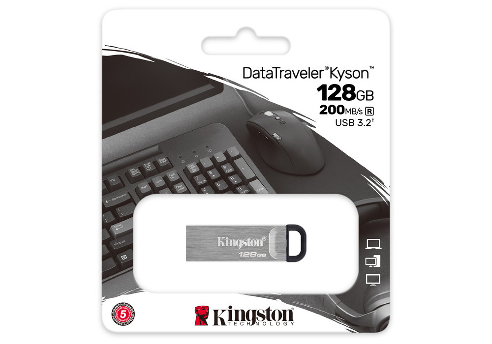 Flash Drive Kingston DataTraveler Kyson, 128GB USB3.2