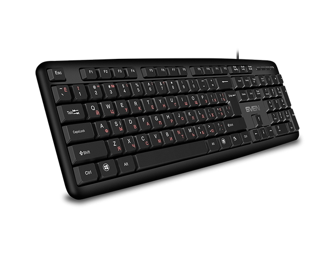 Клавиатура SVEN KB-S230, Проводное, Чёрный