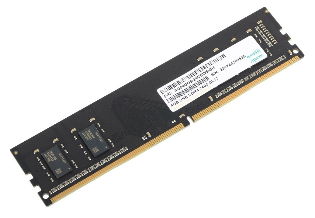 Memorie RAM Apacer AU04GGB24CETBGH, DDR4 SDRAM, 2400 MHz, 4GB, AU04GGB24CETBGH