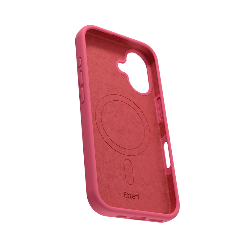 Husă Etteri Apple iPhone 16 Silicone Mag Raspberry