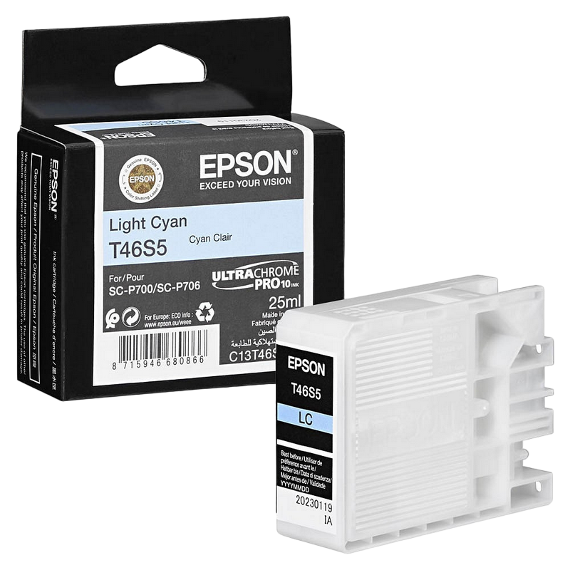 Картридж чернильный Epson T46S UltraChrome Pro 10, C13T46S500, Циан