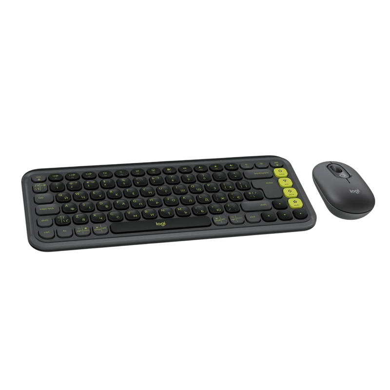 Set Tastatură + Mouse Logitech POP ICON Combo Membrană Negru