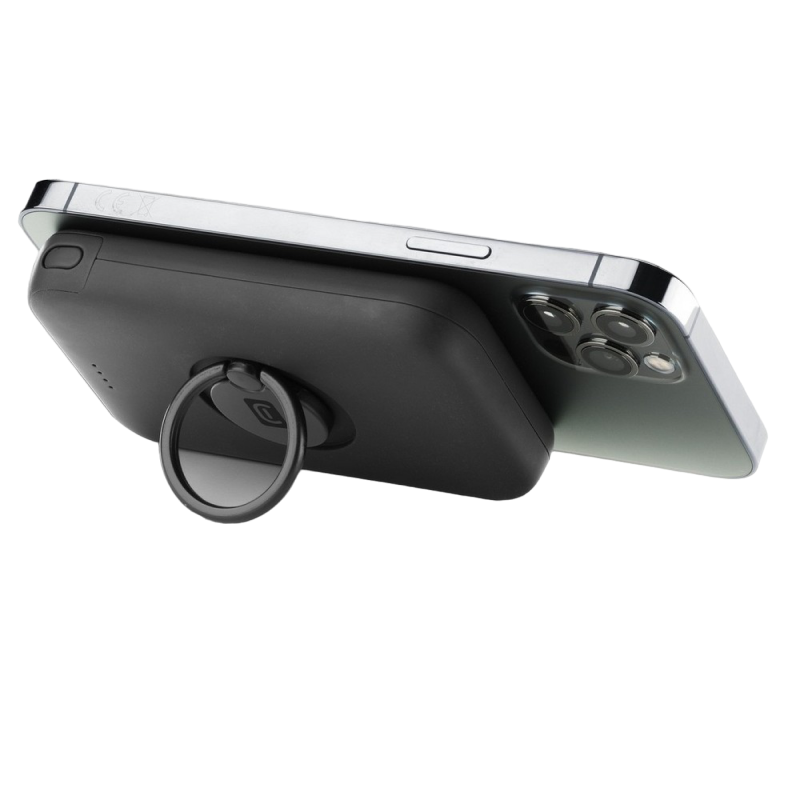 Wireless Power Bank Cellularline 5000mAh, MAG, Black