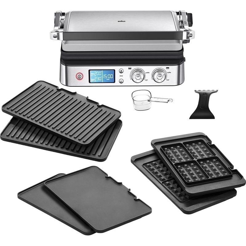 Grătar electric Braun CG 9047, 2000W, Negru | Oţel inoxidabil