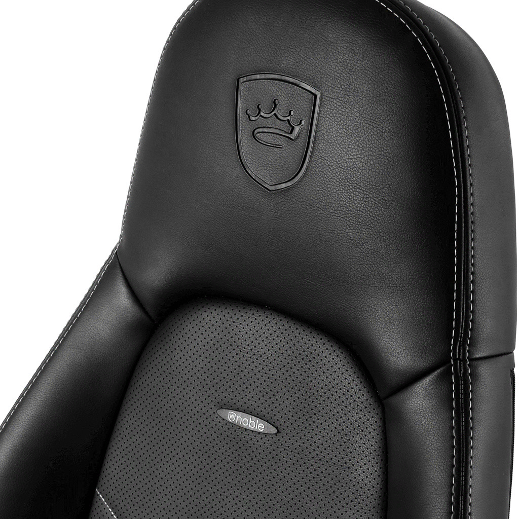 Игровое кресло Noblechairs Icon, Искусственная кожа, Черный/Белый