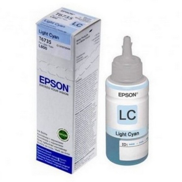 Контейнер с чернилами Epson T673, C13T67354A, Светло-Голубой