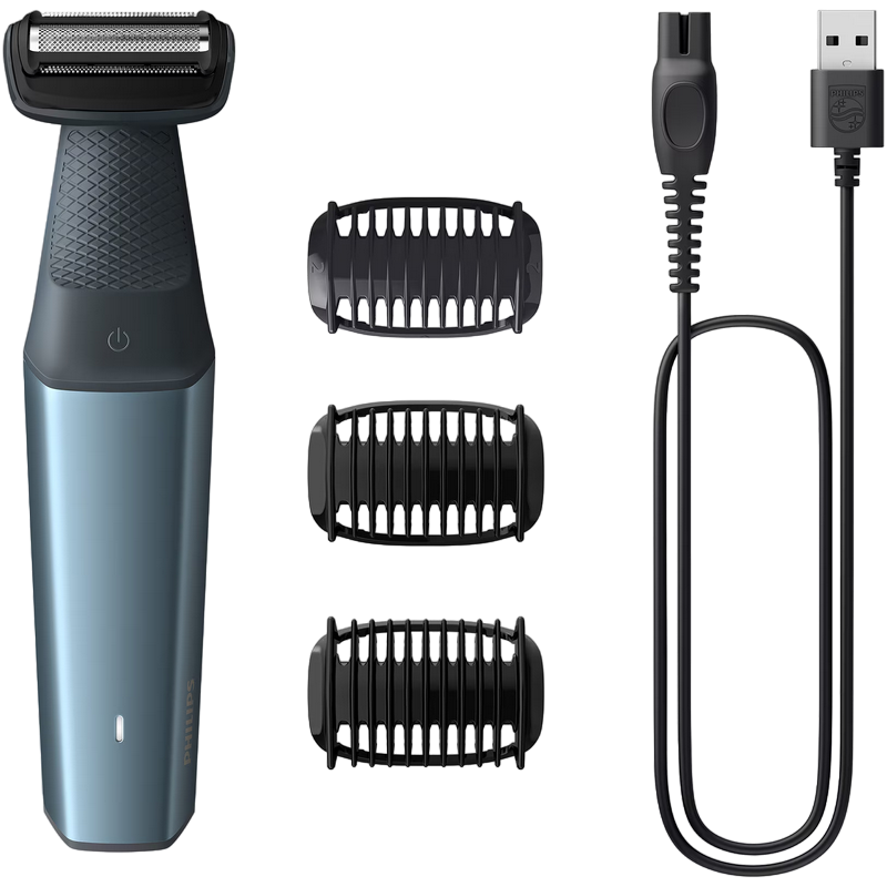 Trimmer pentru bărbați Philips BG3027/05, Negru | Albastru