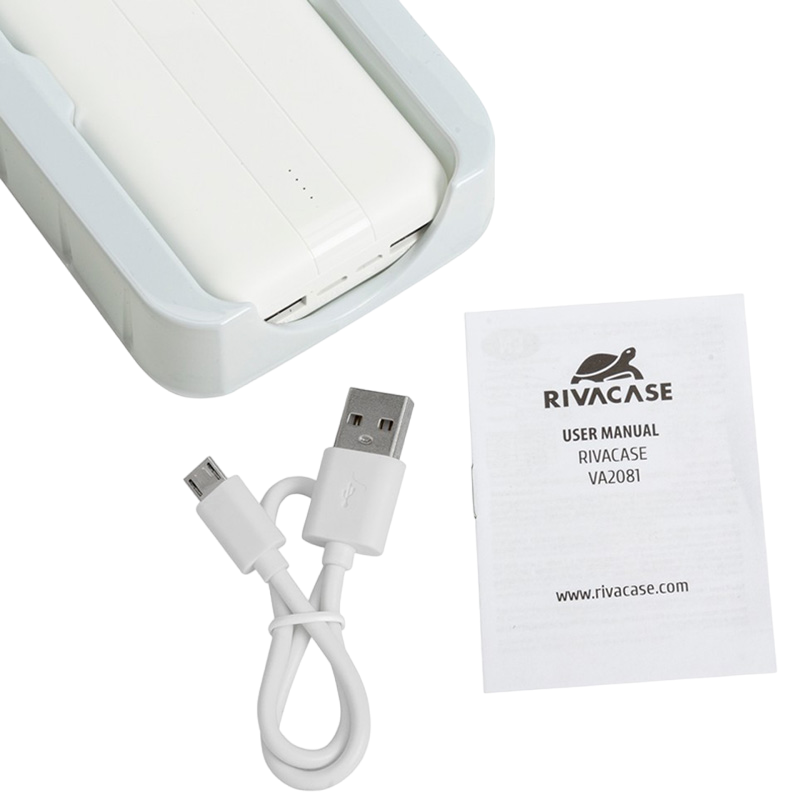 Power Bank Rivacase 20000 mAh, VA2081, White