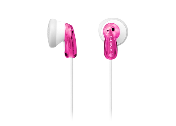Earphones  SONY  MDR-E9LPP, 3pin 3.5mm jack L-shaped, Cable: 1.2m, Pink