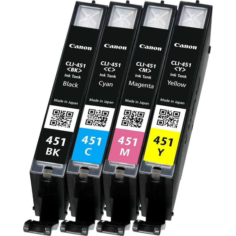 Cartușe de cerneală multipack Canon CLI-451, 7ml, Multipack BK/C/M/Y
