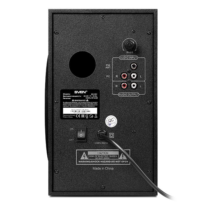 Компьютерные колонки 2.1 SVEN MS-302, Чёрный