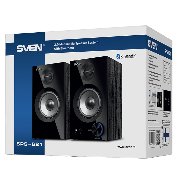 Компьютерные колонки 2.0 SVEN SPS-621, Чёрный