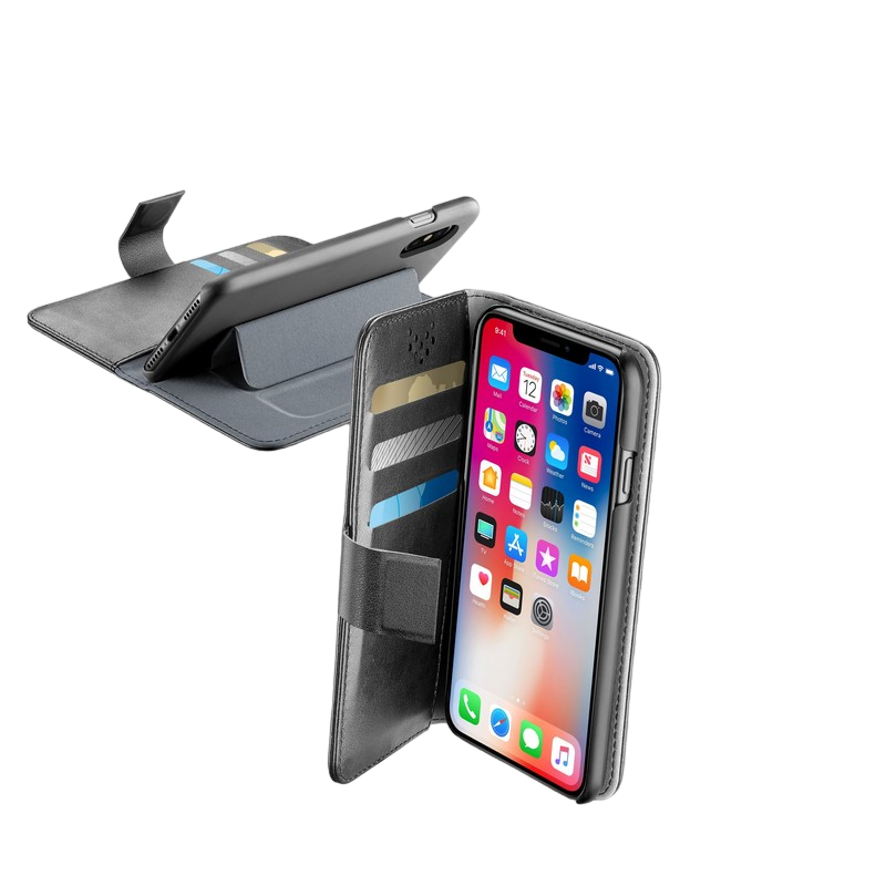 Чехол книжка Cellularline iPhone XS/X - Case, Чёрный