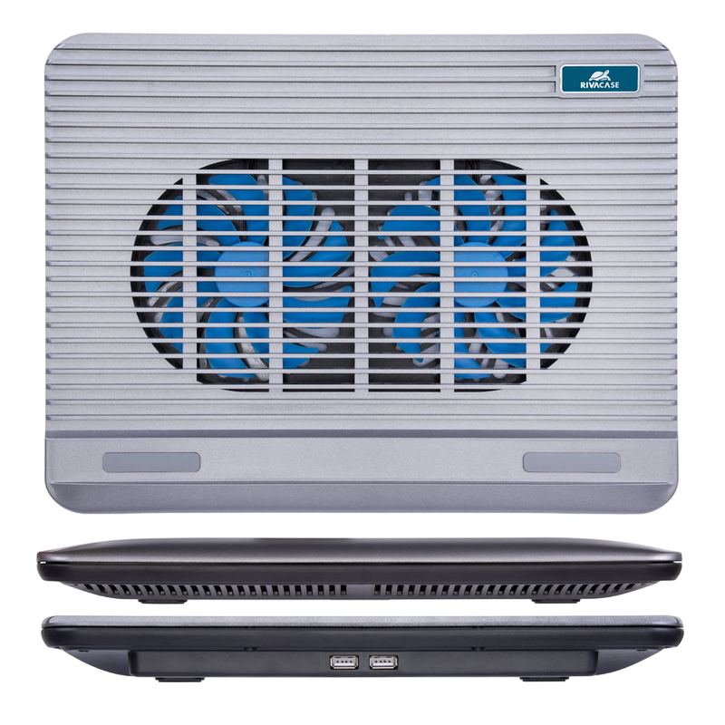 Notebook Cooling Pad RivaCase 5555 Silver, up to 15.6', 1x150mm, Adjustable height