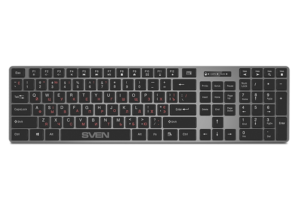 Set Tastatură + Mouse SVEN KB-C3000W, Fără fir, Negru