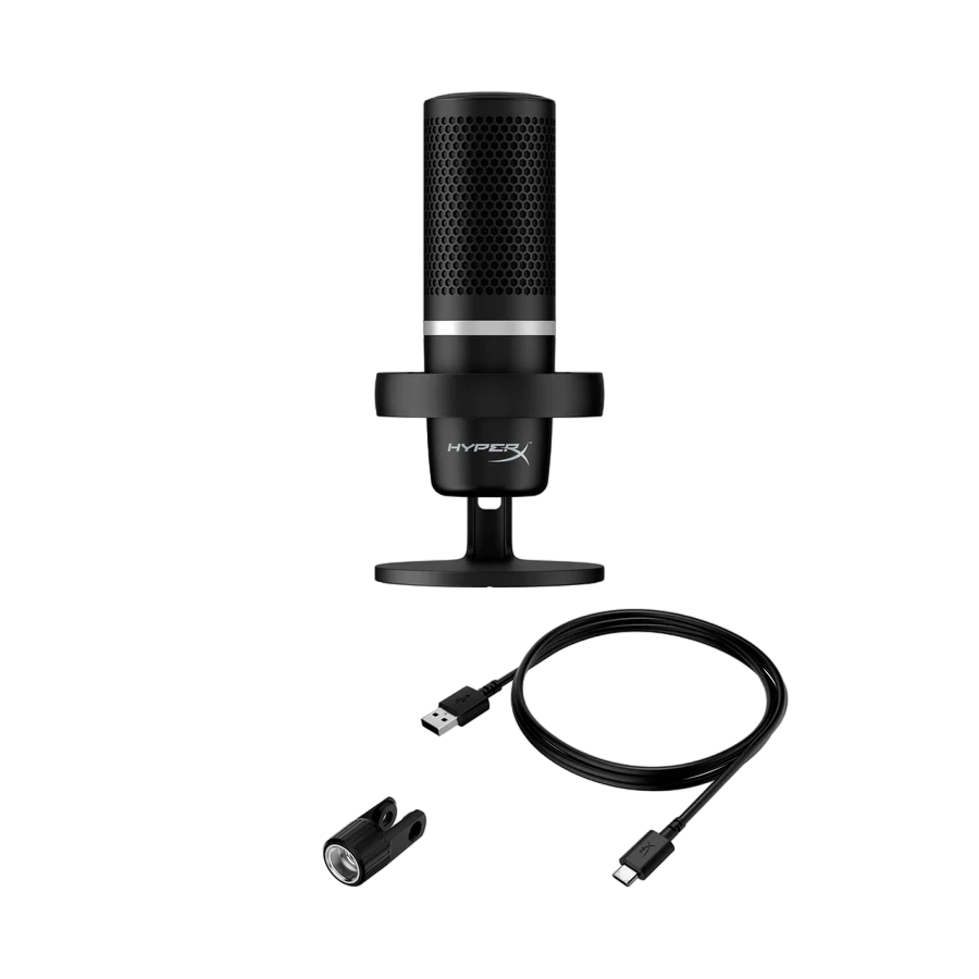 Microfon Gaming HyperX DuoCast, Cu fir, Negru