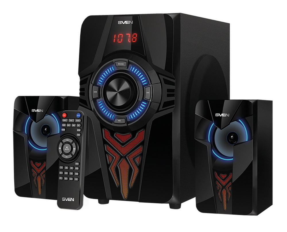 Компьютерные колонки 2.1 SVEN MS-2070, Чёрный
