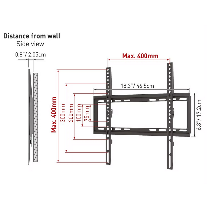 Кронштейн для телевизора BARKAN E307 Черный