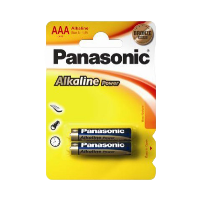 Батарейки Panasonic LR03REB, AAA, 2шт.