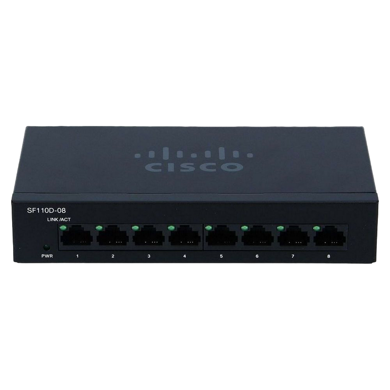 Switch de rețea Cisco SF110D-08, 8x 10/100 Mbps