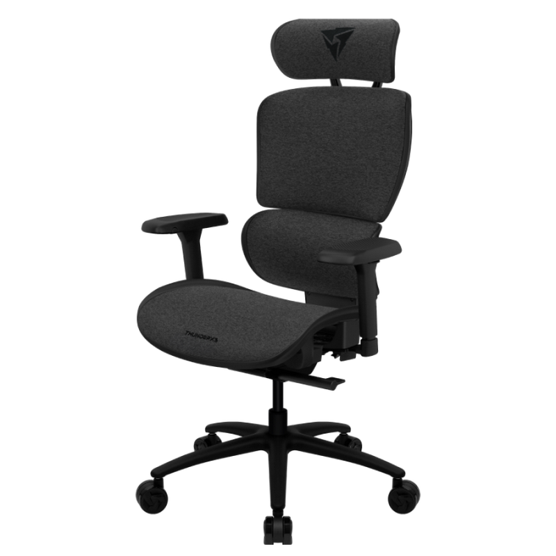 Scaun de birou ThunderX3 XTC Loft, Plasă Respirabilă, PU Piele, Gri inchis