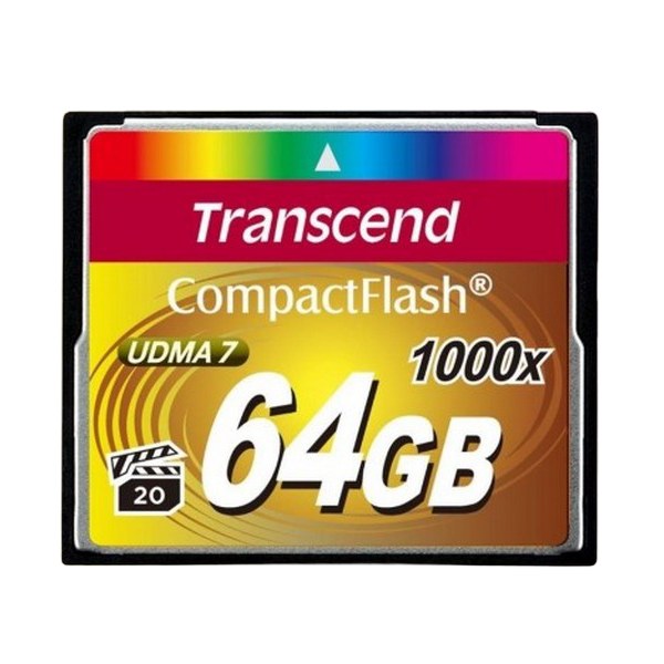 .64GB CompactFlash Card, Hi-Speed 1000X, Transcend 