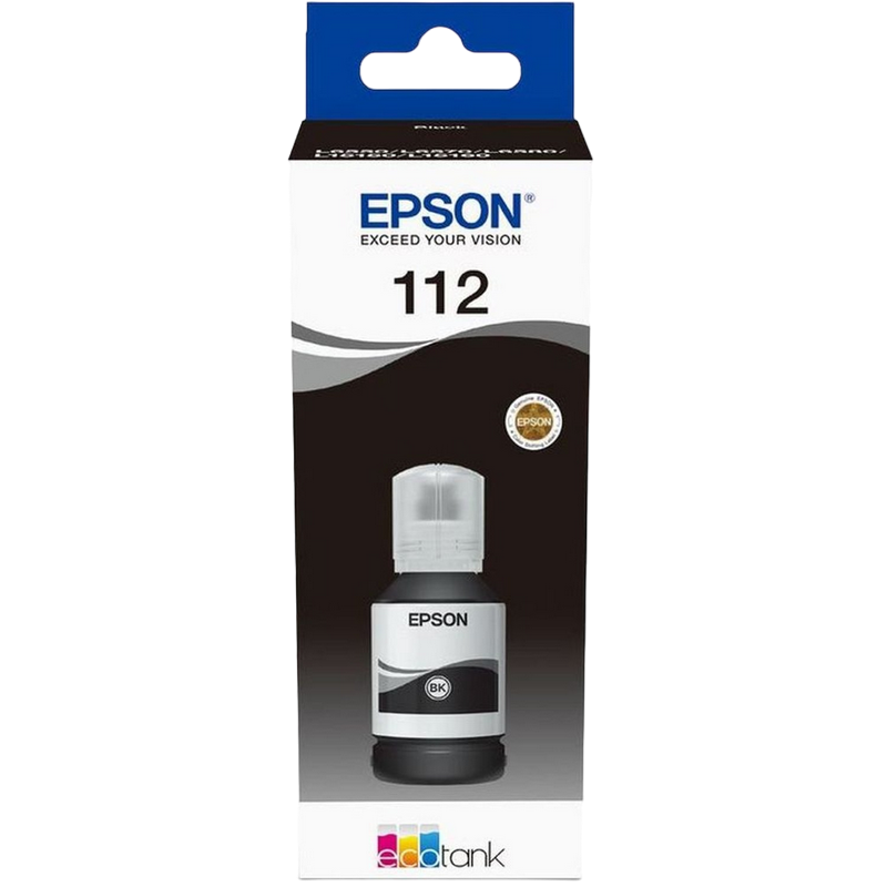 Ink  Epson C13T06C14A, 112 EcoTank Ink Bottle, Black