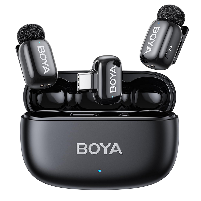 Microfon portabil pentru înregistrare vocală Boya Mini 2-02 Fără fir Negru