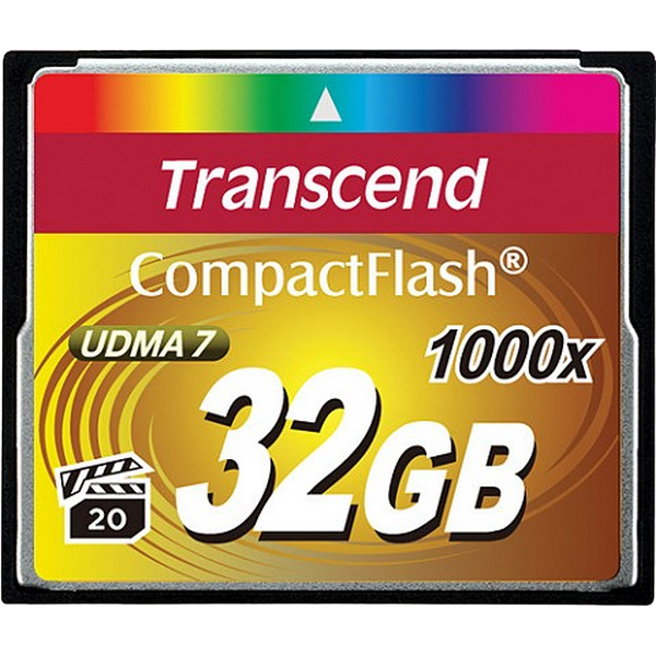 .32GB CompactFlash Card, Hi-Speed 1000X, Transcend 