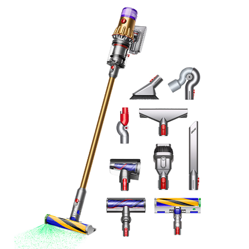 Aspirator Vertical Dyson V12 Detect Slim Absolute, Galben | Nichel