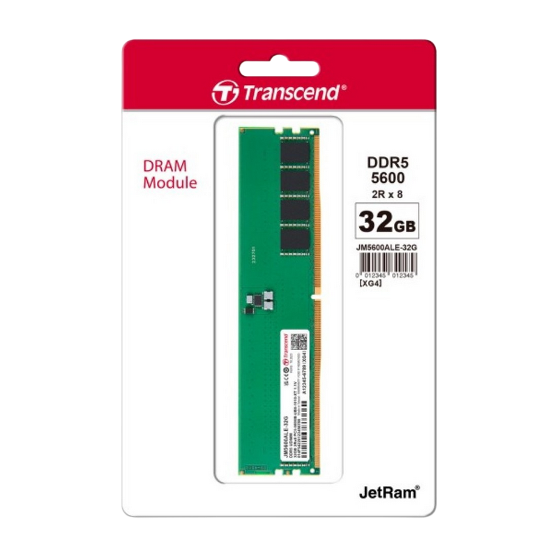 Memorie RAM Transcend JetRam, DDR5 SDRAM, 5600 MHz, 32 GB, JM5600ALE-32G