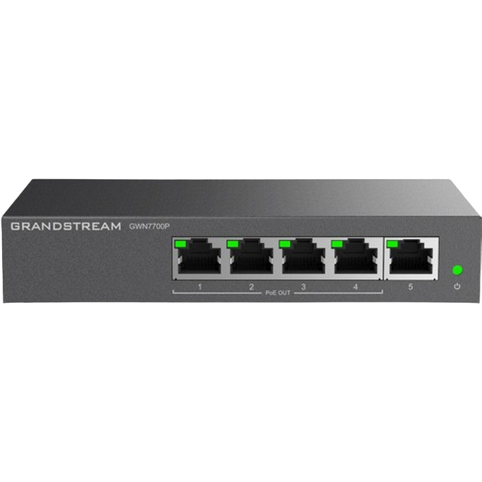 Comutator PoE Grandstream GWN7700P, 4x IEEE 802.3af/at